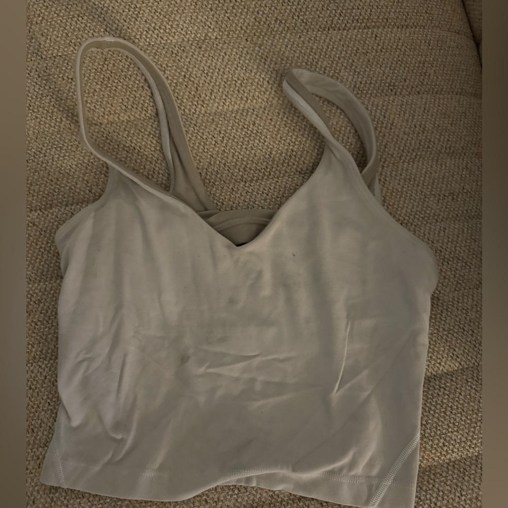 Lululemon white align cropped tank